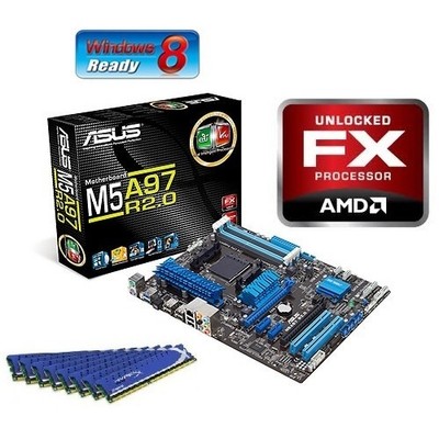 AMD FX 8320 EIGHT Core X8 CPU ASUS MOTHERBOARD 32GB DDR3 1600 MHz